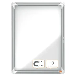 Udhængsskab Nobo glas indendørs 4xA4 hvid