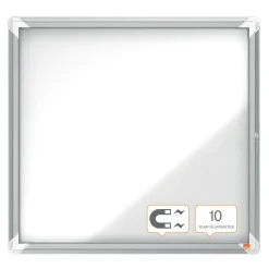 Udhængsskab Nobo glas indendørs 6xA4 hvid