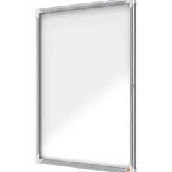 Udhængsskab Nobo glas indendørs 9xA4 hvid