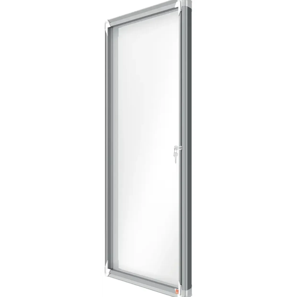 Udhængsskab Nobo glas indendørs 9xA4 hvid