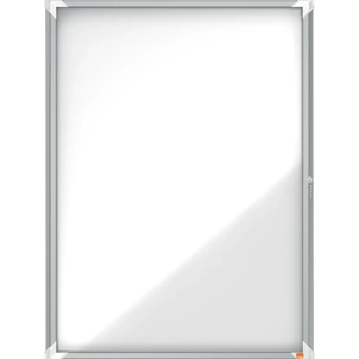 Udhængsskab Nobo glas indendørs 9xA4 hvid