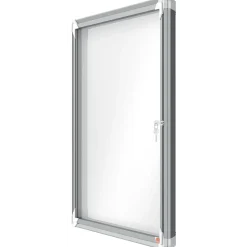 Udhængsskab Nobo glas udendørs 6xA4 hvid