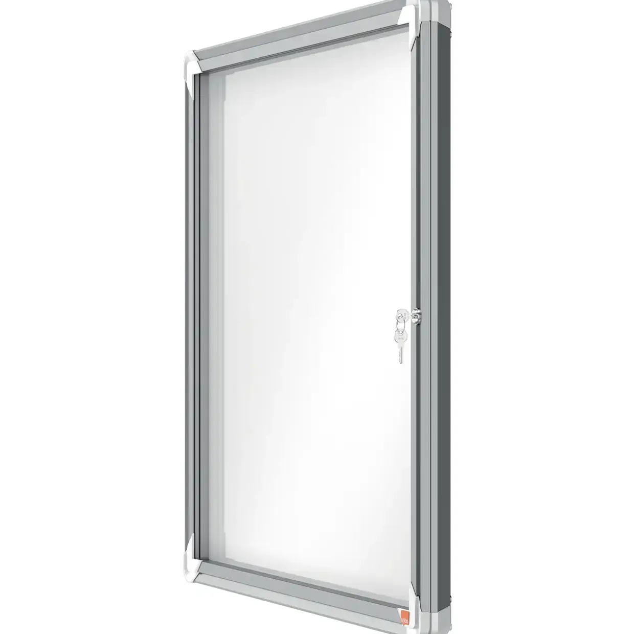 Udhængsskab Nobo glas udendørs 6xA4 hvid