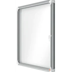 Udhængsskab - Nobo - Glas - 8xA4 - Hvid - Magnetisk og låsbart