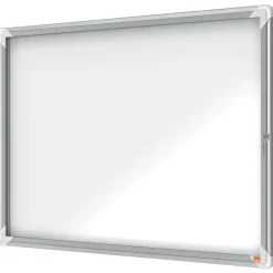 Udhængsskab - Nobo - Glas - 8xA4 - Hvid - Magnetisk og låsbart