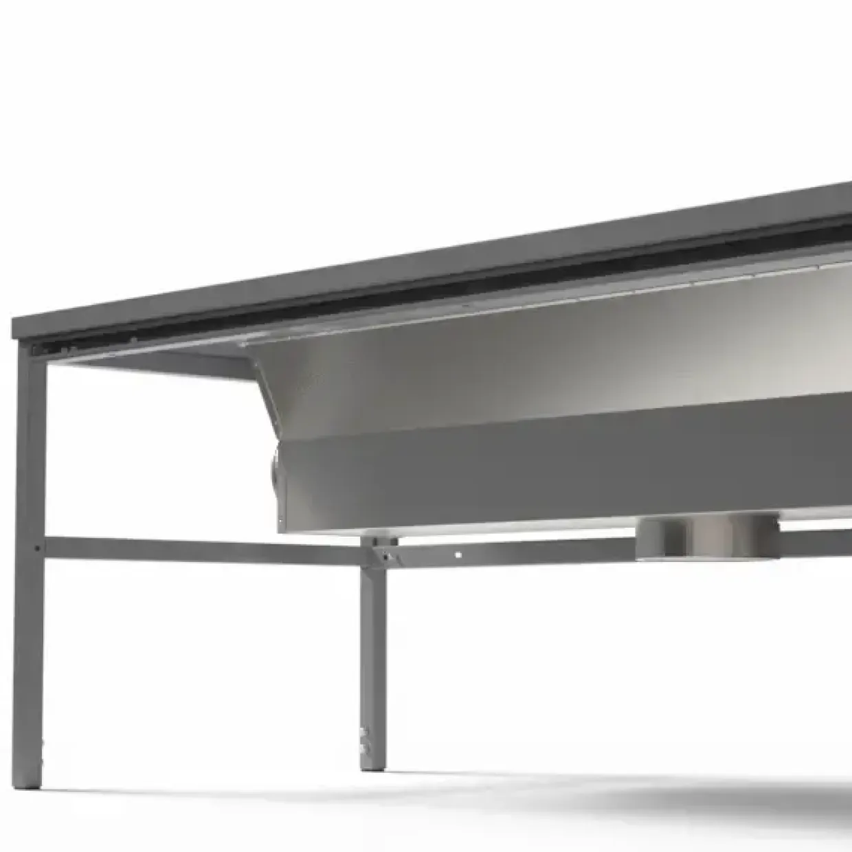 Udsugningsbord - Let H-stel - 1500x800 mm - Justerbar højde 700–950 mm