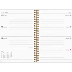 Ugekalender - A6 - Spiral - Tværformat - Karton - Hvid m. motiv - 2027 - Mayland - 27201210