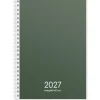 Ugekalender - Basic - A5 - Spiral - Højformat - PP-plast - Grøn -2027 - Mayland - 27267000