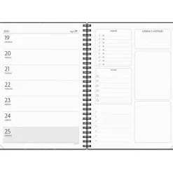 Ugekalender - Få det gjort - A5 - Spiral - Sort - 2027 - Mayland - 27227300