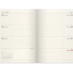 Ugekalender - Forma Deluxe - A6 - Tværformat - Kunstskind - Sort - 2027 - Mayland - 27201400