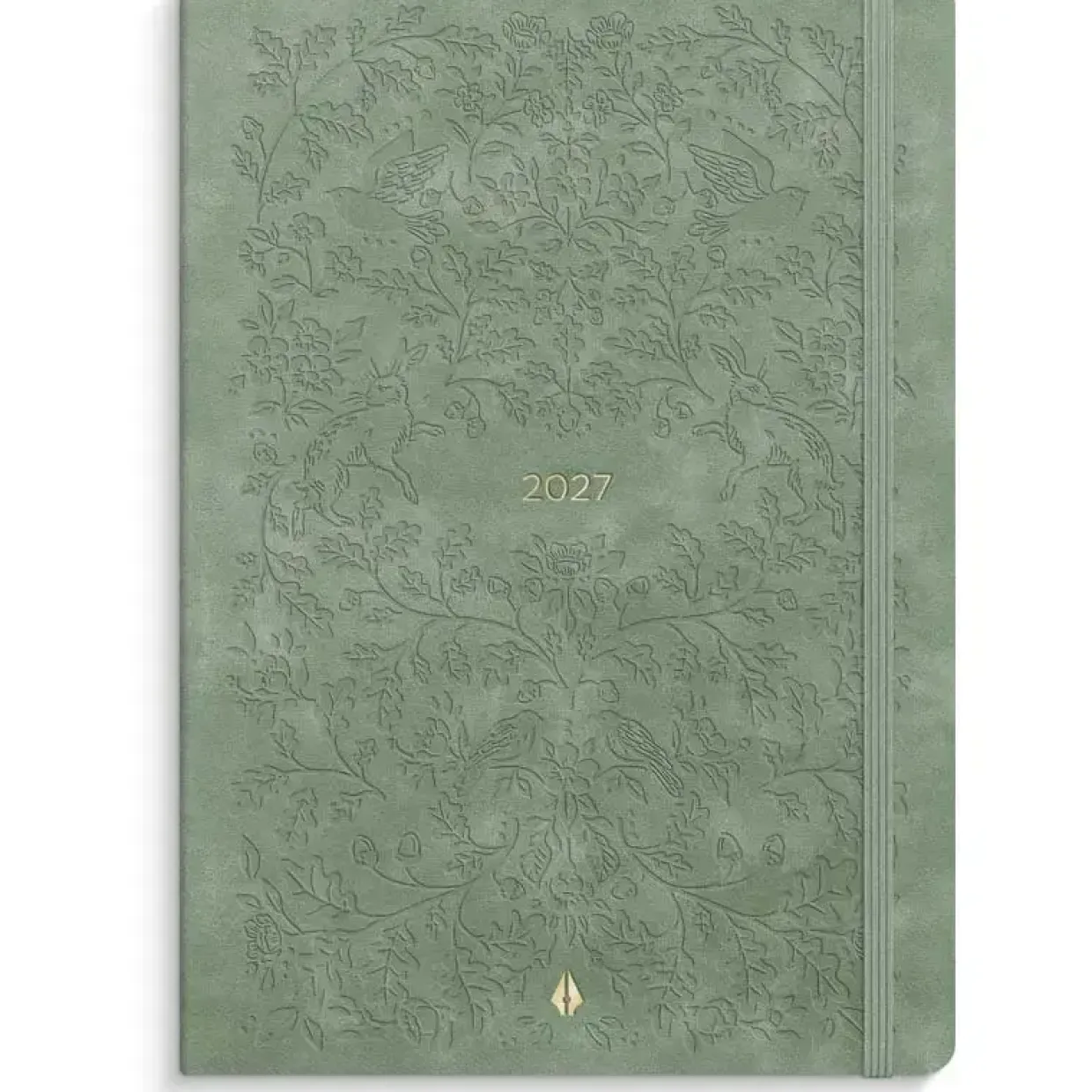 Ugekalender - Forma Deluxe - A5 - Tværformat - Kunstskind - Grøn - 2027 - Mayland - 27200640