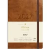 Ugekalender - Forma Deluxe - A6 - Tværformat - Kunstskind - Brun - 2027 - Mayland - 27201410