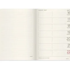 Ugekalender - Forma Deluxe - A5 - Tværformat - Kunstskind - Brun - 2027 - Mayland - 27200630
