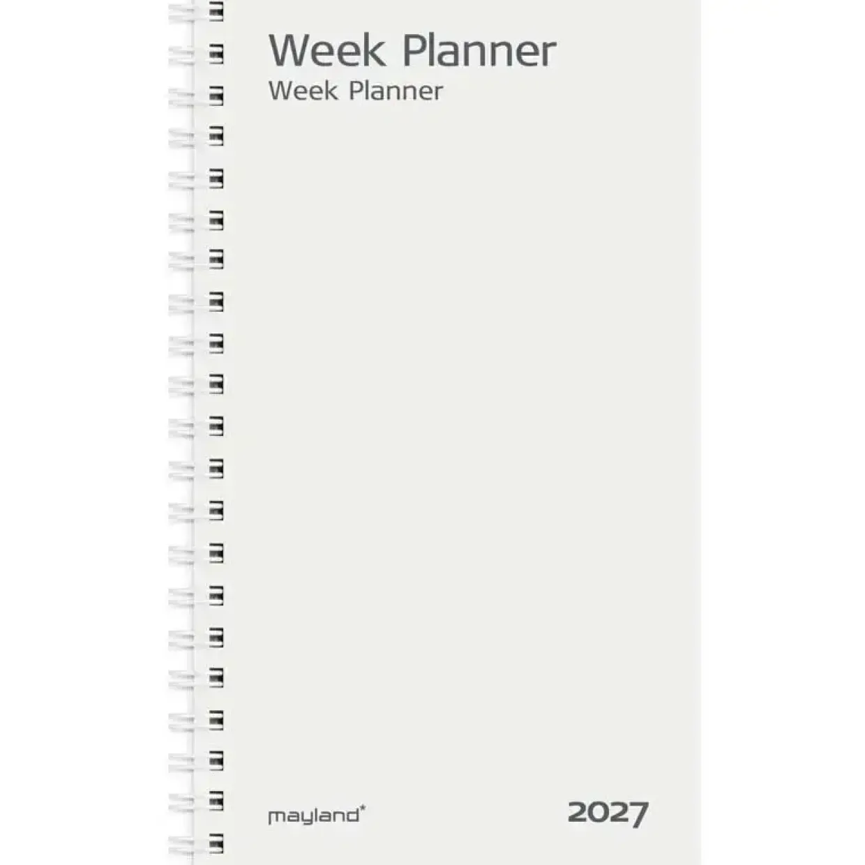 Ugekalender International REFILL - 102x168mm - Spiral - Højformat - 2027 - Mayland - 27088500
