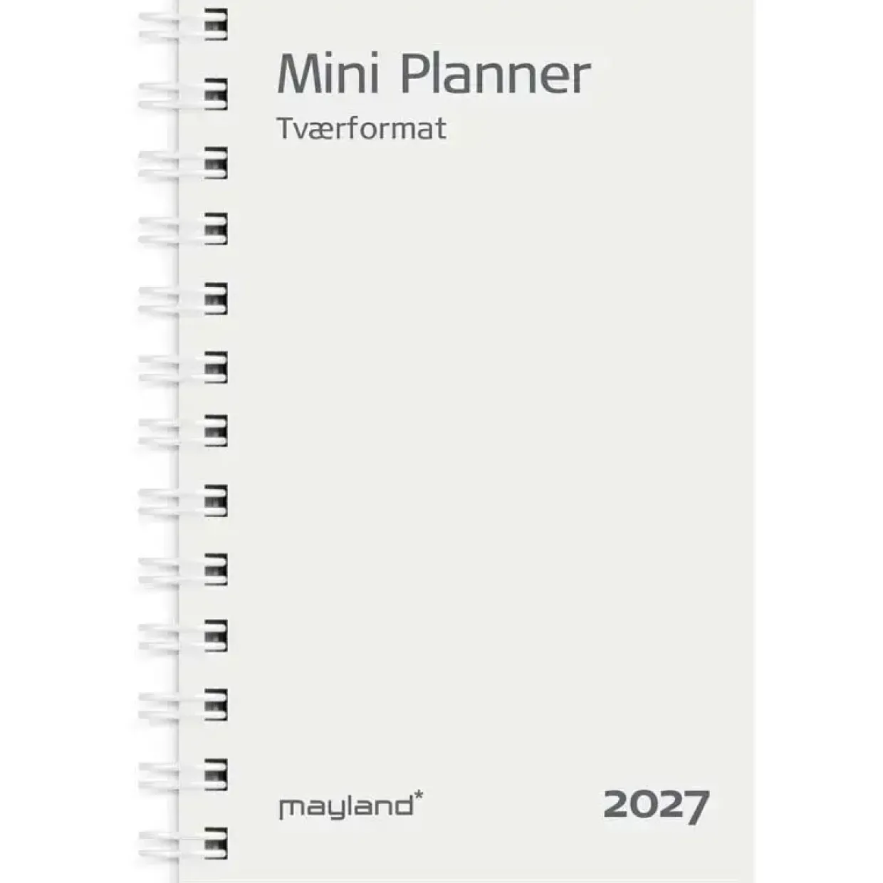 Ugekalender REFILL - Mini Planner - 85x127mm - Spiral - Tværformat - 2027 - Mayland - 27084800