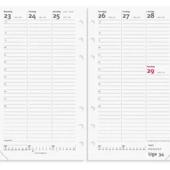 Ugekalender - System PP kalender - 146x194mm - Højformat - Skind - Sort - 2027 - Mayland - 27271100