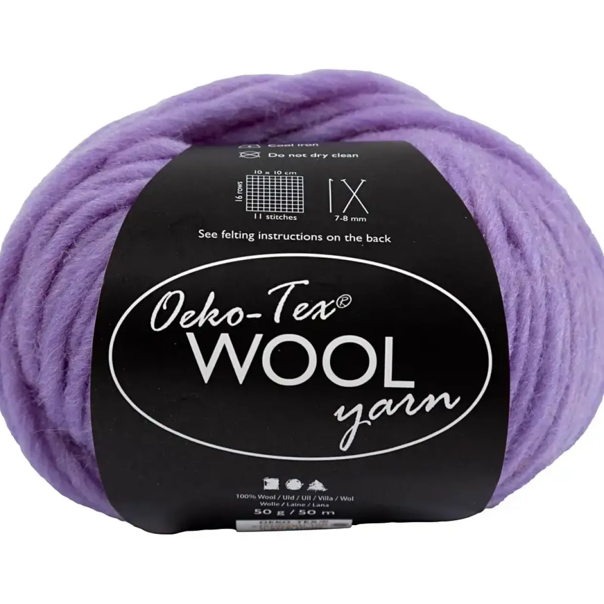 Uldgarn L: 50 m lilla 50 g