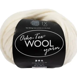Uldgarn L: 50 m off white 50 g