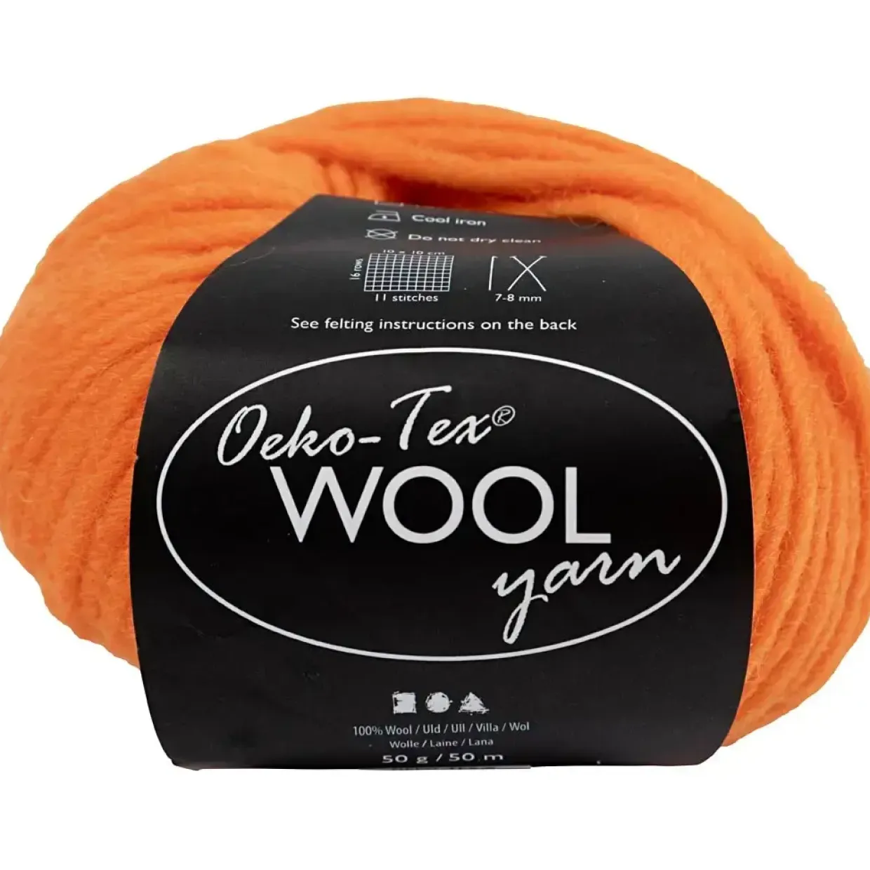 Uldgarn L: 50 m orange 50 g