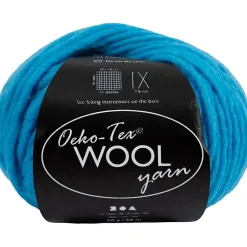 Uldgarn, L: 50 M, pind 8-9, turkis, 50 g/ 1 ngl.