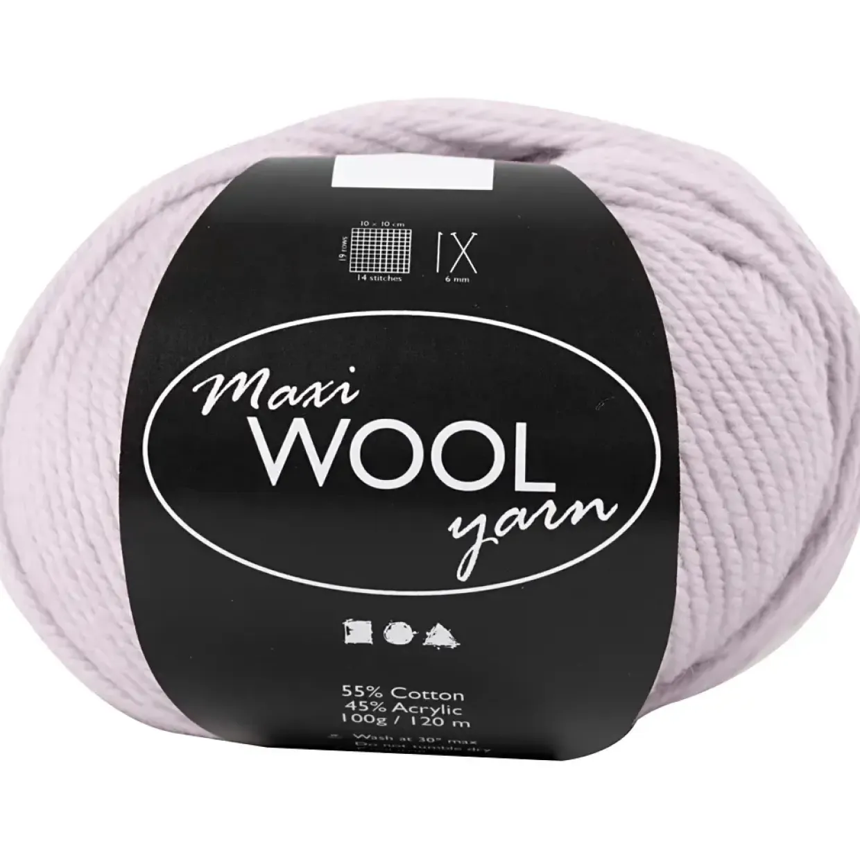 Uld garn Maxi Wool længde 125 meter sart rosa - 100 gram