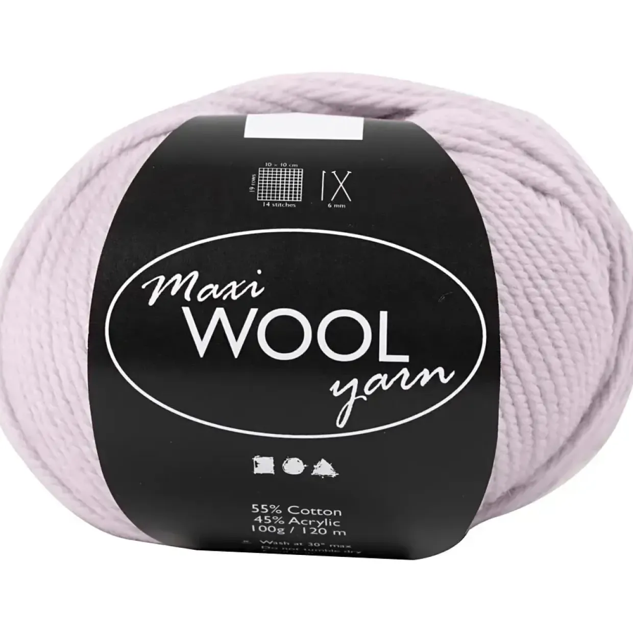 Uld garn Maxi Wool længde 125 meter sart rosa - 100 gram