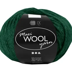 Uldgarn Maxi Wool længde 125 meter grøn | 100 gram