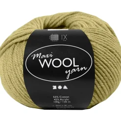 Uldgarn Maxi Wool længde 125 meter lys brun | 100 gram