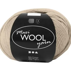 Uldgarn Maxi Wool længde 125 meter sand melange | 100 gram