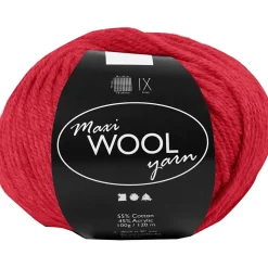 Uldgarn Maxi Wool længde 125 meter rød | 100 gram