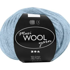 Uldgarn Maxi Wool længde 125 meter sart blå | 100 gram