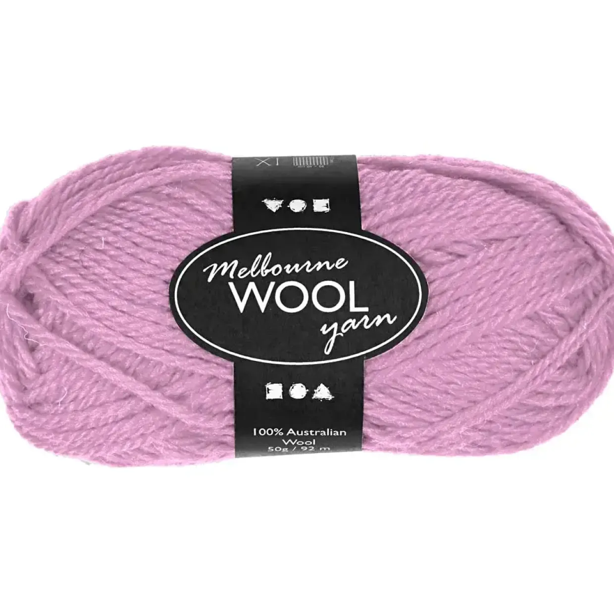 Uldgarn Melbourne længde 92 meter rosa - 50 gram
