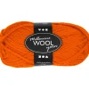 Uldgarn Melbourne længde: 92 meter orange - 50 gram