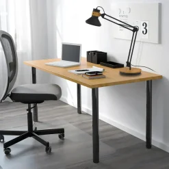 Unilux Baya Bamboo LED lampe, sort/træ
