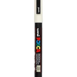 Uni Posca tusser, stregtykkelse: 0,9-1,3 mm, PC-3M , ivory, fine, 1stk.