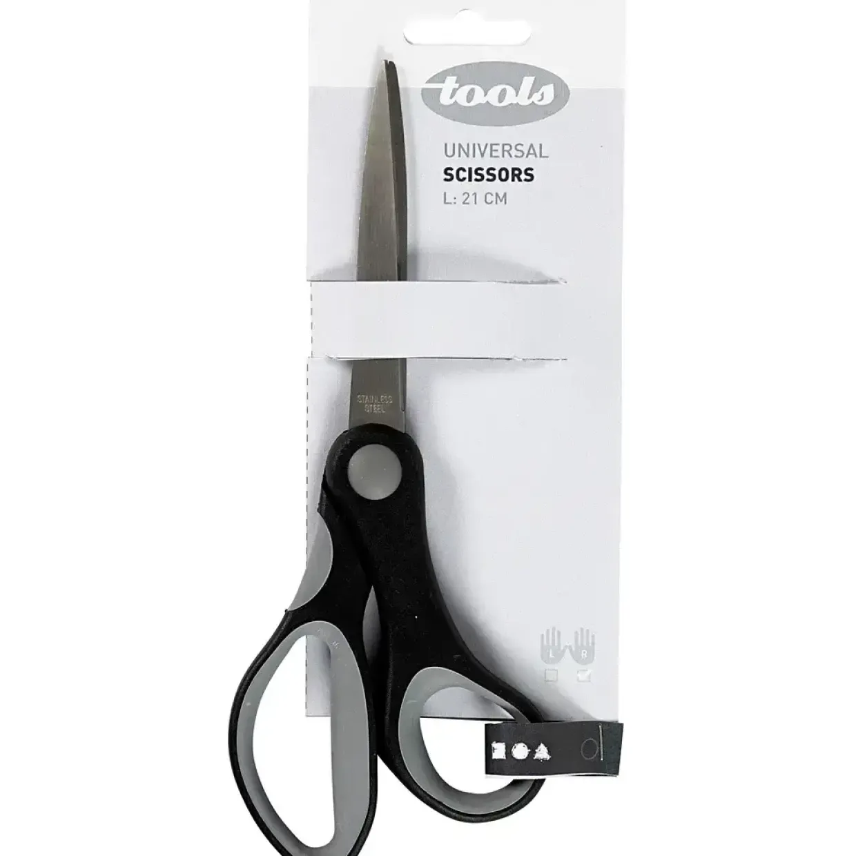 Universalsaks - 21 cm - Højre - Softgrip - 1 stk