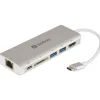 USB-C Dock - Sandberg HDMI+LAN+SD+USB 61W - White