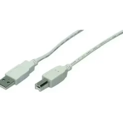 USB-kabel - LogiLink USB 2.0 A-B - Grå - 3 m