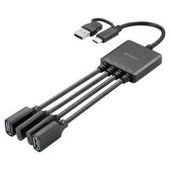 USB kabel - Sandberg USB-C/A to 2A+2C Splitter