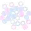 UV-perler , L: 6 mm, diam. 8 mm, hulstr. 4 mm, ass. farver, 700ml/ 1 ds., 320 g