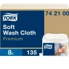 Vaskeklud Tork 742100 Premium Soft 135 klude - 8 pakker
