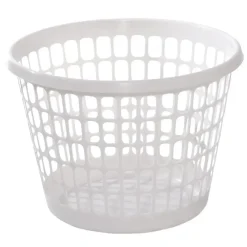 Vasketøjskurv plast - hvid Ø44 cm H: 31,40 cm - 32 L