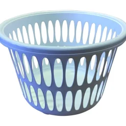 Vasketøjskurv plast - hvid rund - 32 L