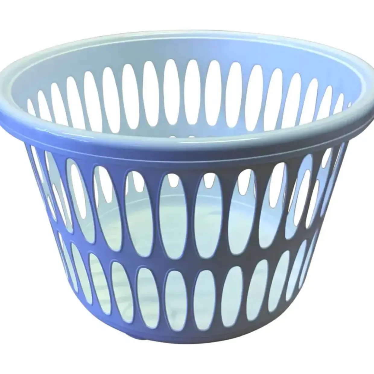Vasketøjskurv plast - hvid rund - 32 L
