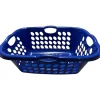 Vasketøjskurv plast - 68x47x26cm blå - 55 L