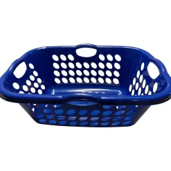Vasketøjskurv plast - 68x47x26cm blå - 55 L
