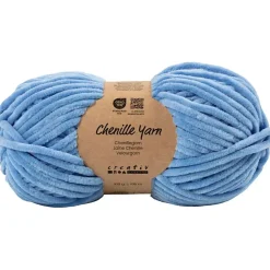 Velourgarn, L: 105 m, pind 5-6, denim blå, 100 g/ 1 ngl.