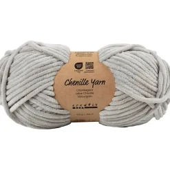 Velourgarn, L: 105 m, pind 5-6, grå, 100 g/ 1 ngl.