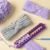 Velourgarn, L: 105 m, pind 5-6, lilla, 100 g/ 1 ngl.