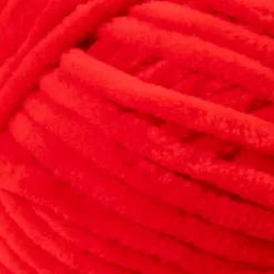 Velourgarn, L: 105 m, pind 5-6, rød, 100 g/ 1 ngl.